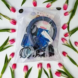 Scunci Starry Nights Hair Accessories Plush Beaded Headbands Elastics Barrette